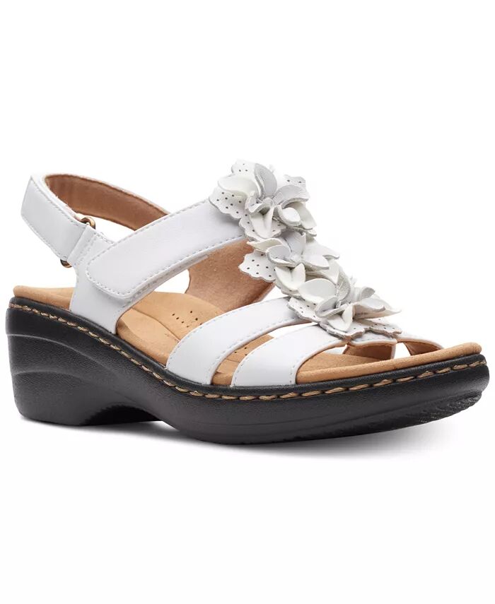 Женские босоножки Merliah Sheryl с декором Slingback Clarks, белый