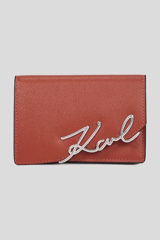 

Кожаный кошелек K/SIGNATURE Karl Lagerfeld, красный