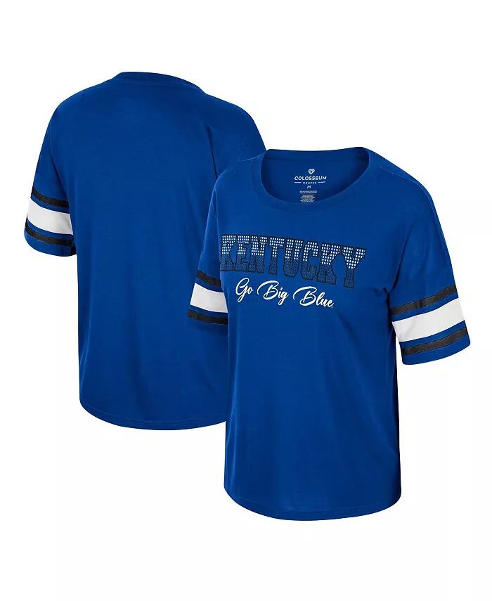 

Женская футболка Royal Kentucky Wildcats I'm Gliding Here со стразами Colosseum