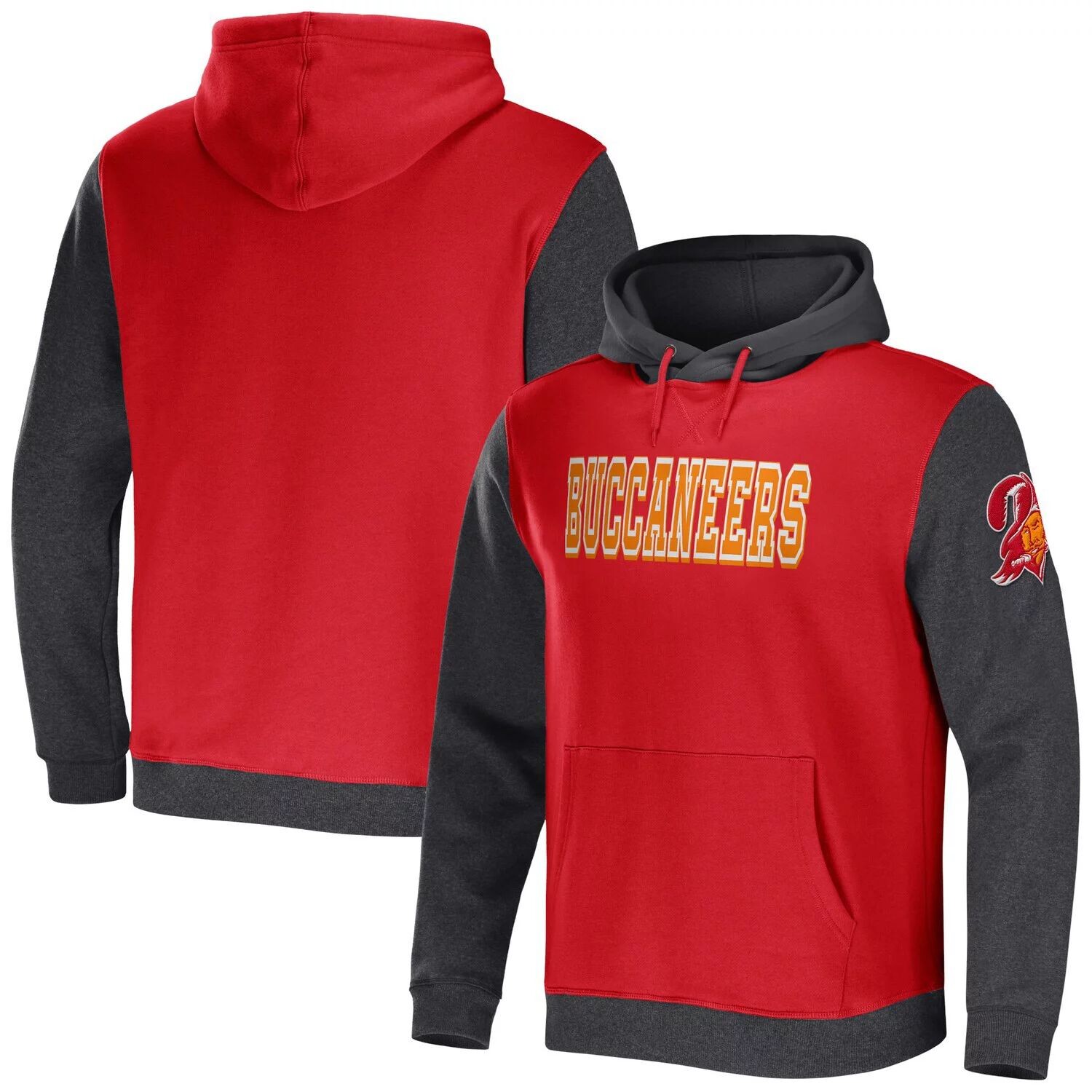 

Мужская коллекция NFL x Darius Rucker от Fanatics красный/угольный пуловер с капюшоном Tampa Bay Buccaneers с цветными блоками