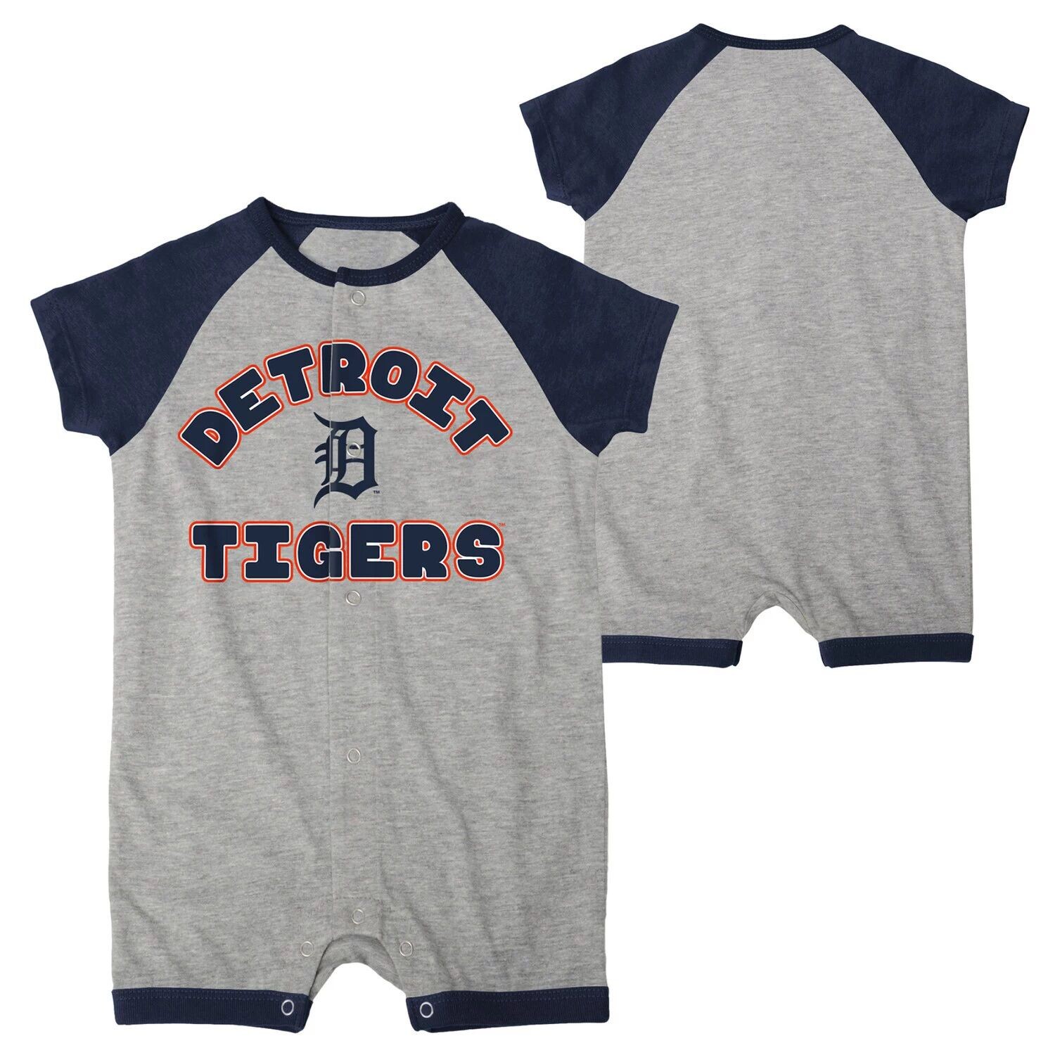 

Комбинезон с длинными кнопками и регланами Detroit Tigers Extra Base Hit Outerstuff, серый