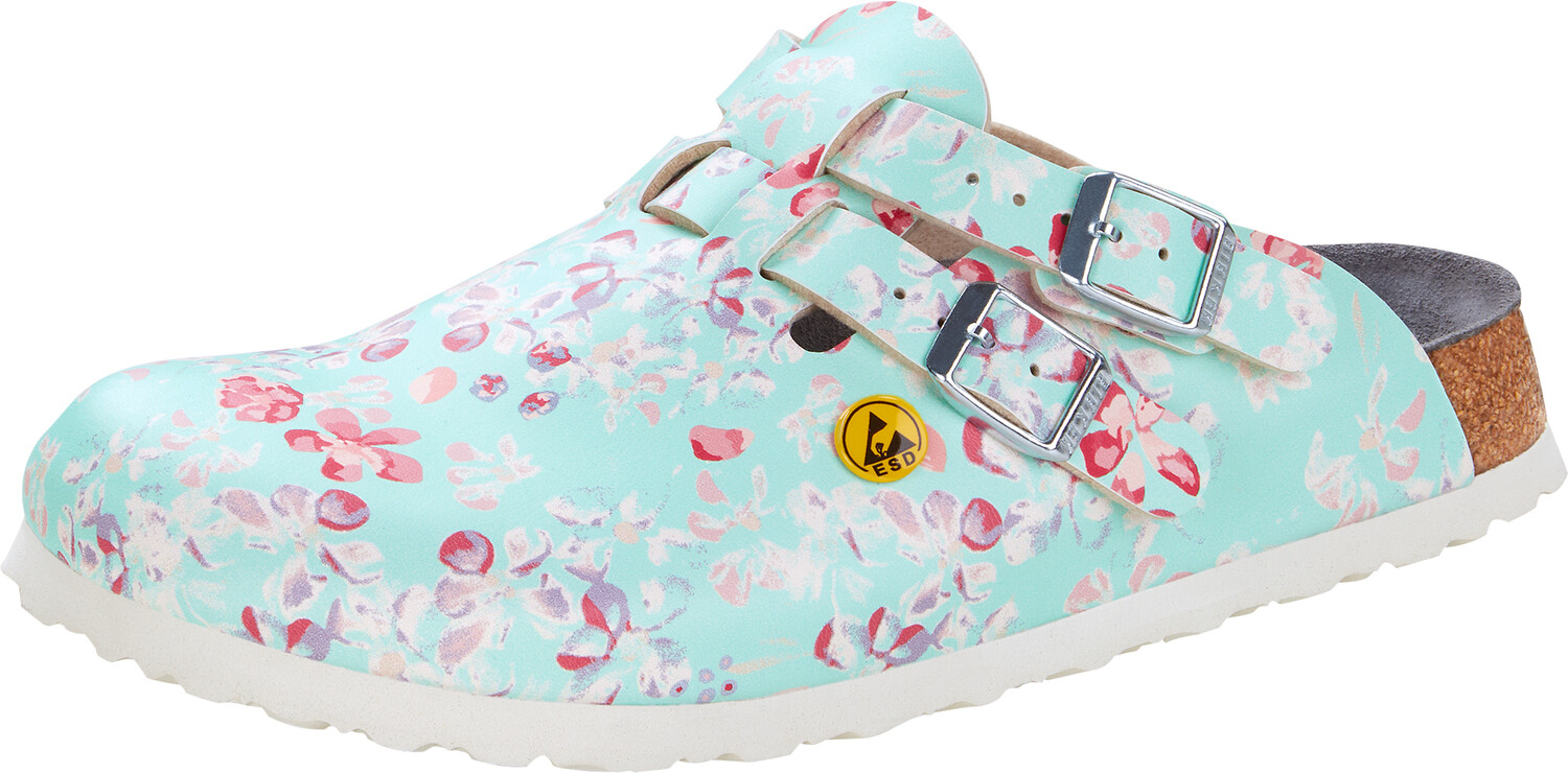 Сабо Birkenstock Pantoletten Kay ESD Flower, цвет mintgrün