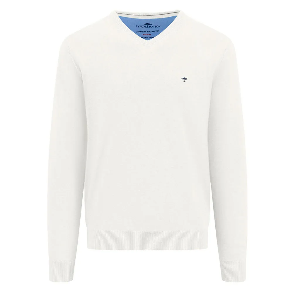 

Свитер Fynch Hatton 1513211 v neck, белый