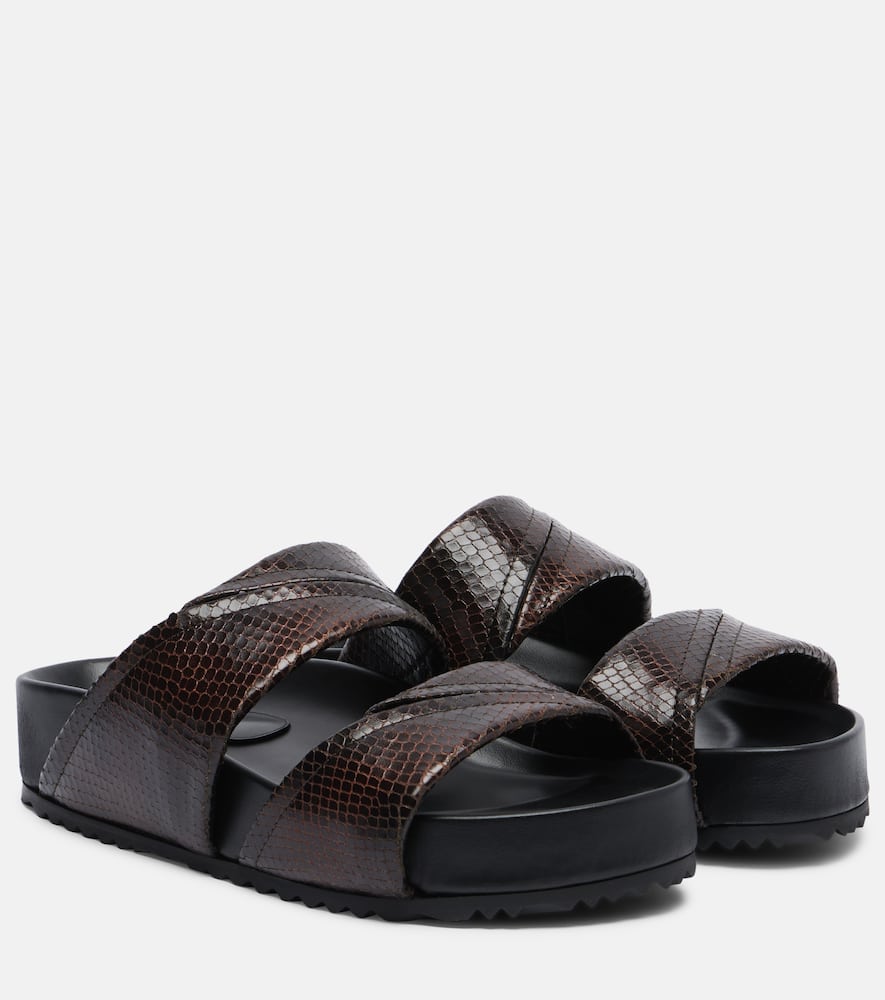 Кожаные сандалии на платформе Dries Van Noten, Dark Brown