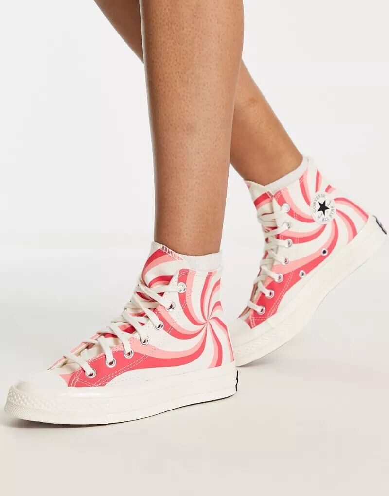 

Розовые и белые кроссовки Converse Chuck 70 Hi, Розовый, Розовые и белые кроссовки Converse Chuck 70 Hi
