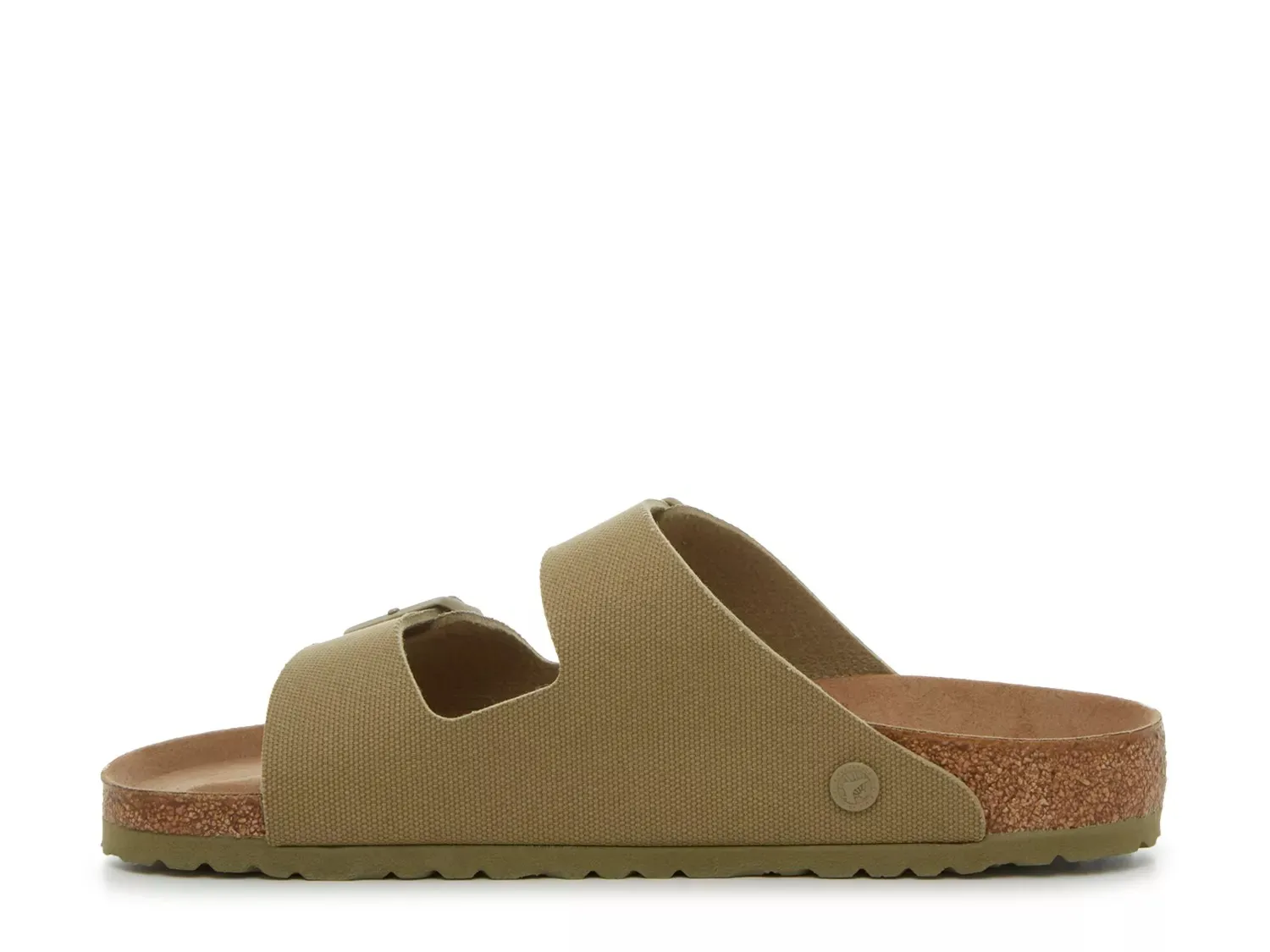 Сандалии-слайды Birkenstock Arizona Canvas — мужские, выцветший хаки-зеленый — фото 3