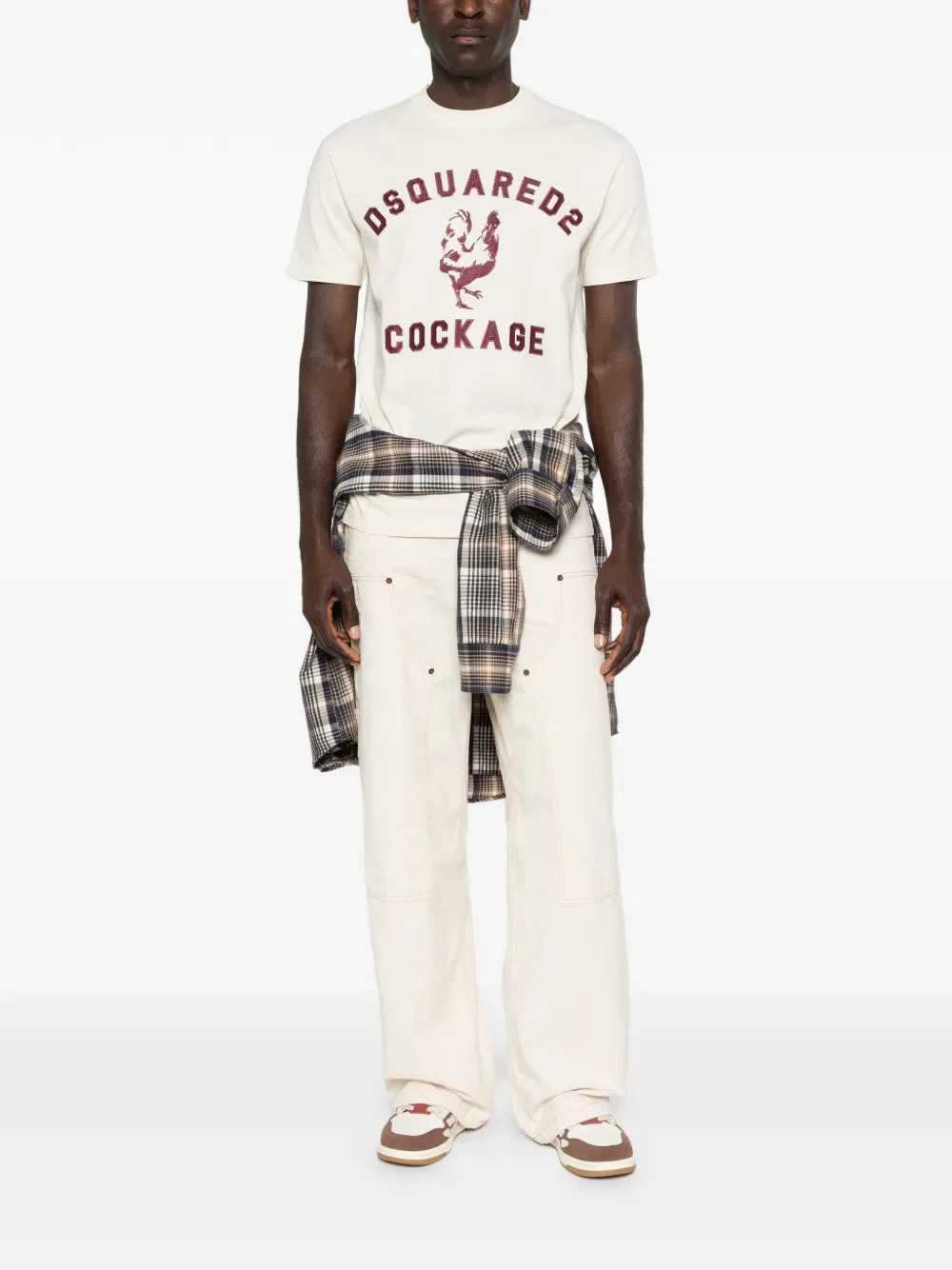 Футболка с графическим принтом Dsquared2, нейтральный — фото 2