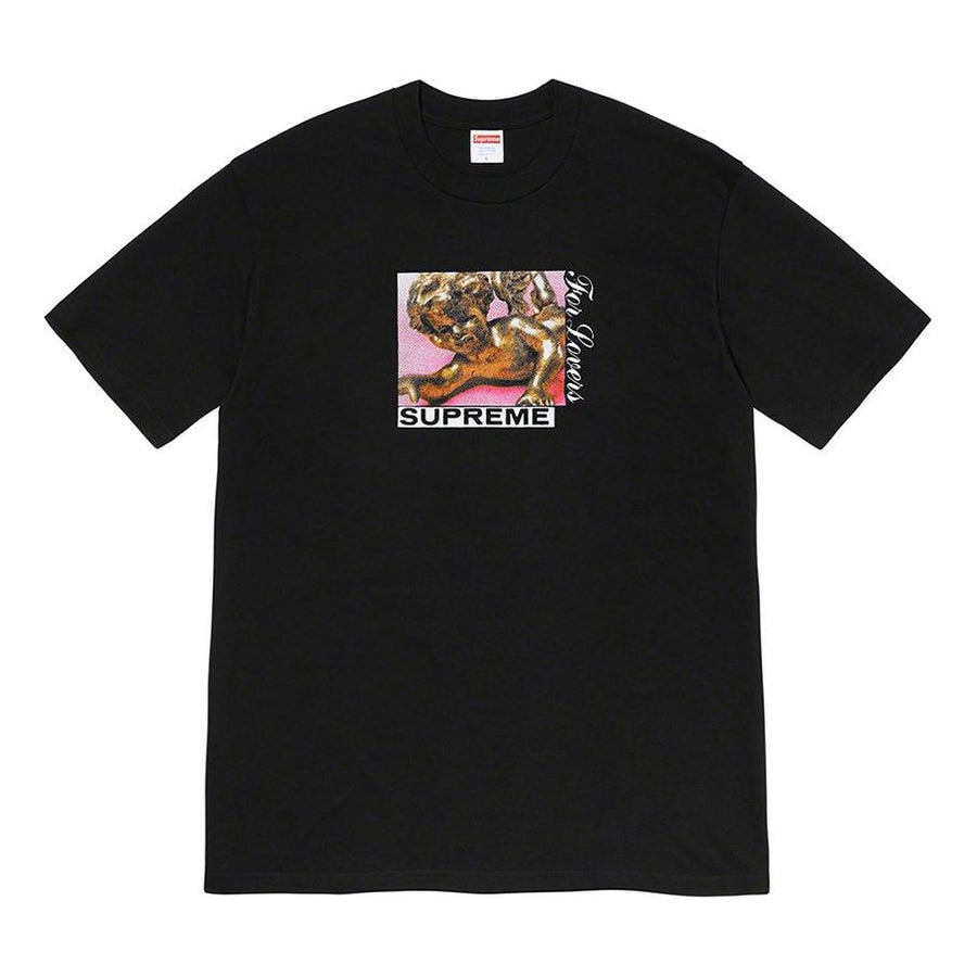 

Футболка Supreme Week 1 Lovers Tee Cartoon Printing Round Neck Short Sleeve Unisex, красный