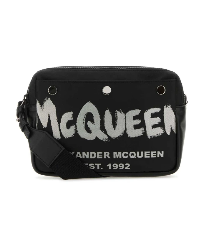 

Сумка через плечо с граффити Alexander Mcqueen, черный
