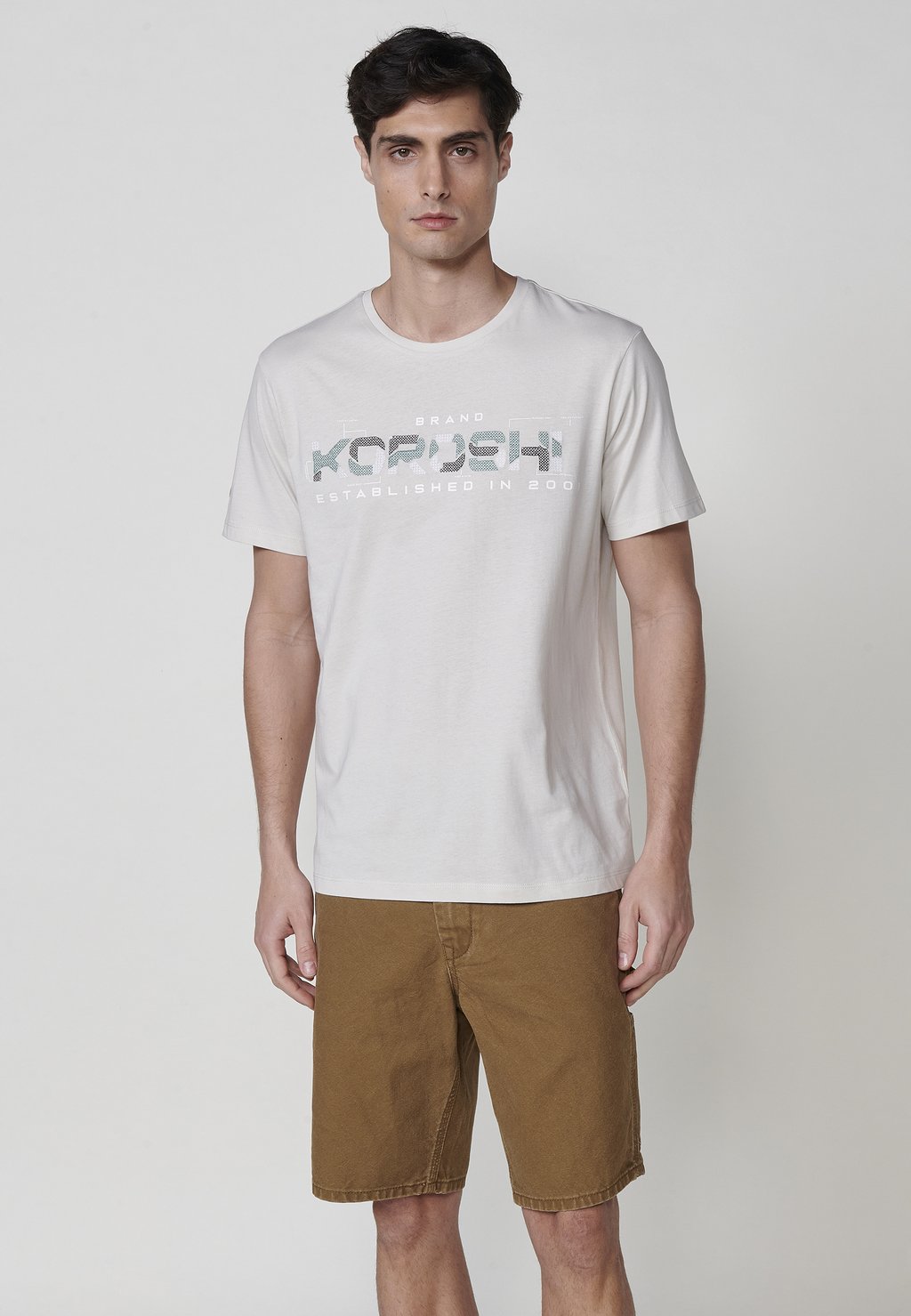 

Футболка с принтом SHORT-SLEEVED Koroshi, цвет Piedra Stone