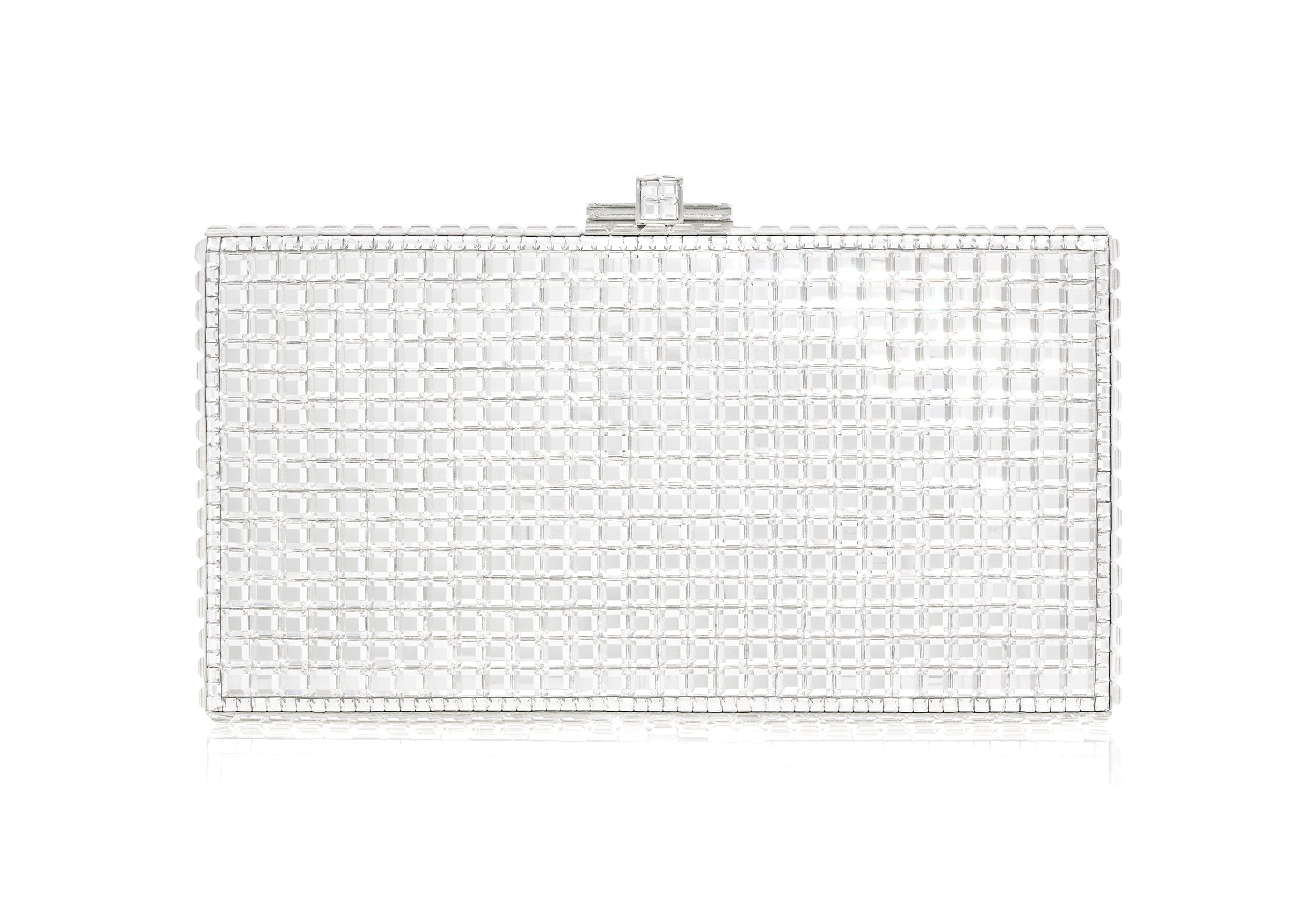 

ИЗЯЩНЫЙ ПРЯМОУГОЛЬНИК Judith Leiber Couture, silver rhine