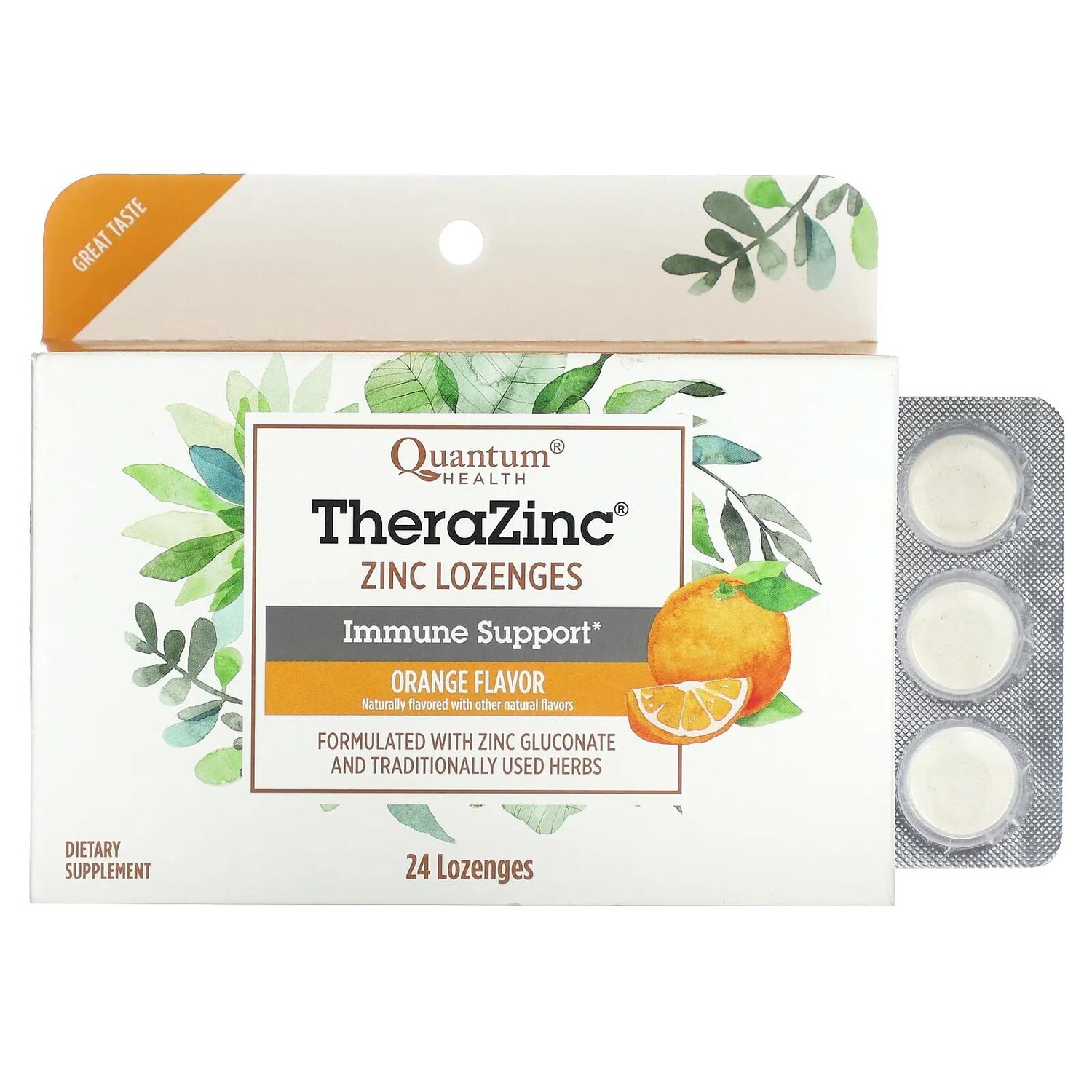 

Quantum Thera Zinc пастилки Апельсин 24 пастилки