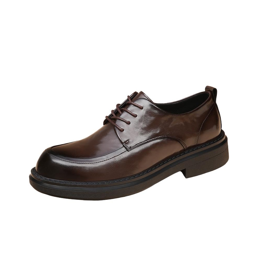 

KACHILANG Повседневные кожаные туфли мужские низкие коричневые, цвет Brown