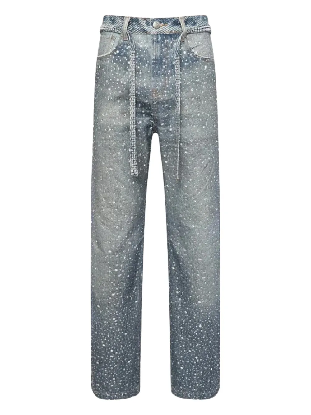 

Джинсы, украшенные кристаллами BIRTH OF ROYAL CHILD, синий