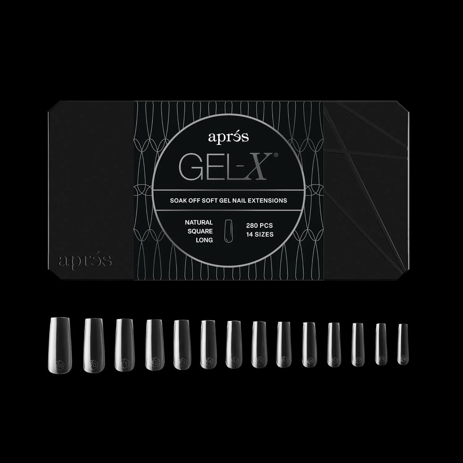 Гелевые типсы «Gel-X Square» от APRÉS Aprés, Natural Square Long