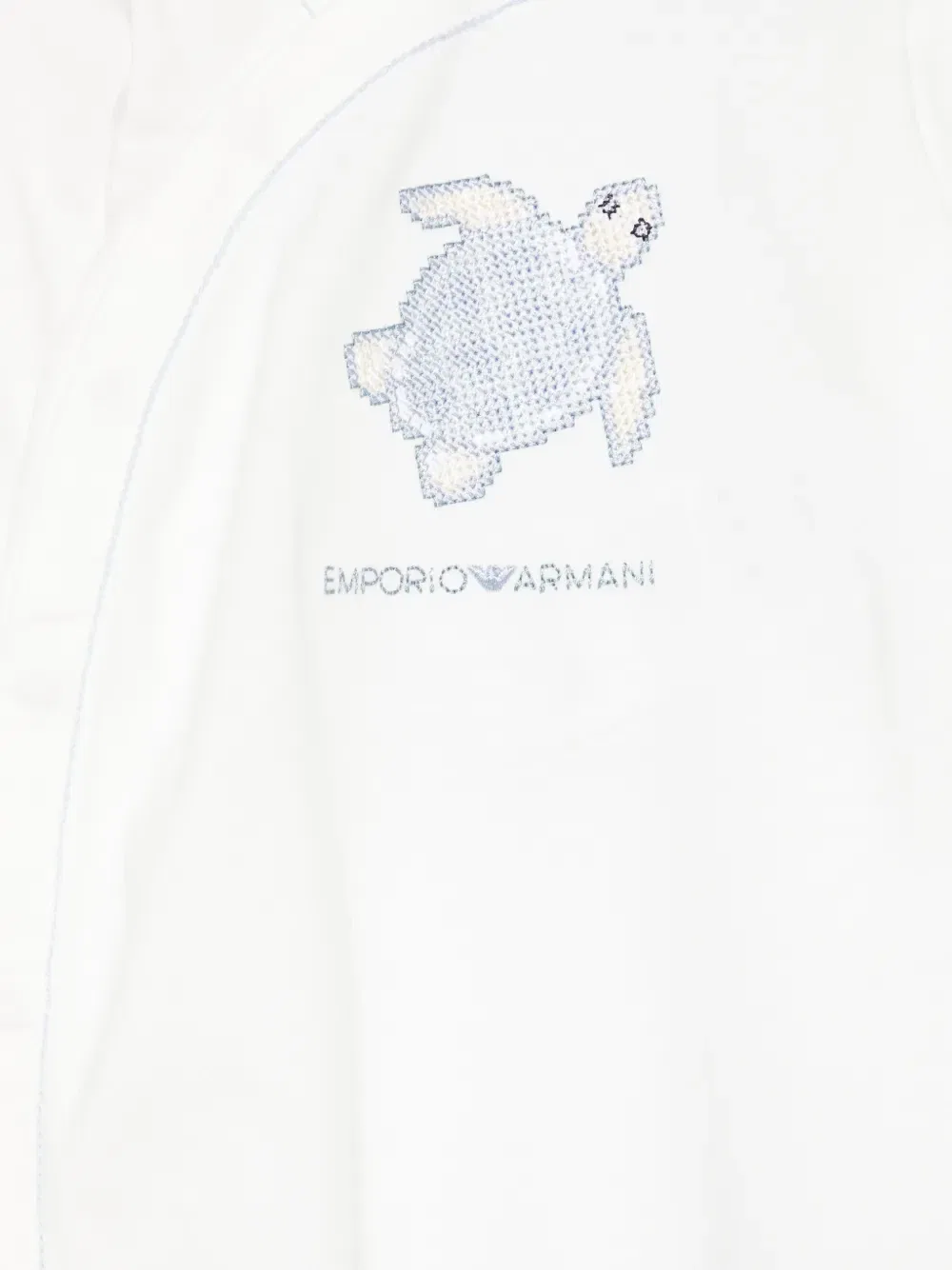 Пижама с вышитым логотипом Emporio Armani Kids, белый — фото 3