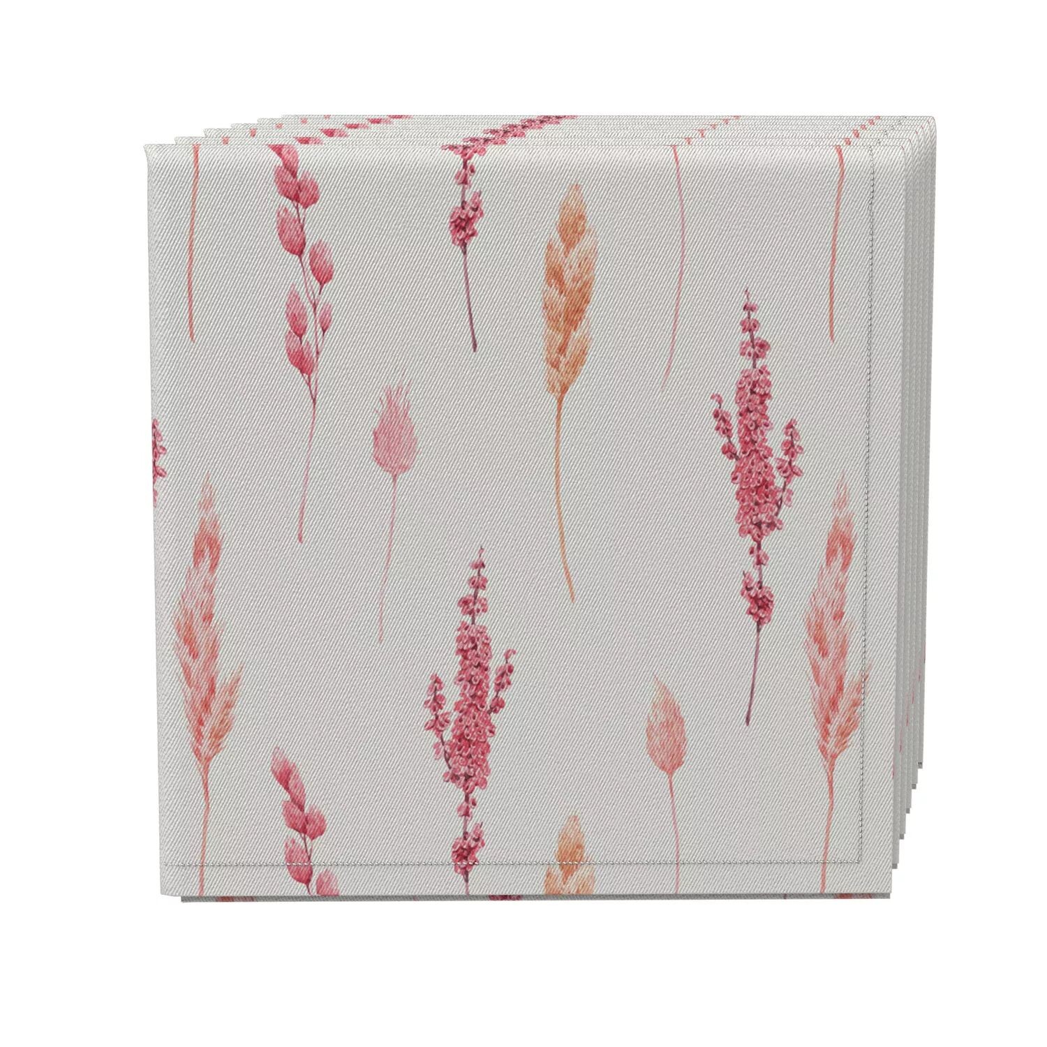 

Набор салфеток из 4 шт., 100 % хлопок, 20x20 дюймов Pink Botanicals