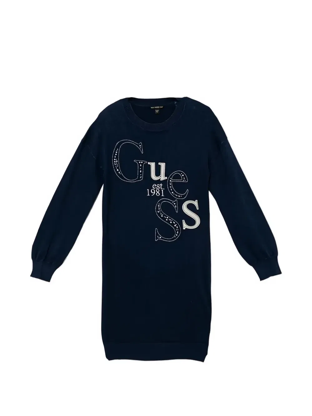 Длинное платье с логотипом GUESS Kids, синий