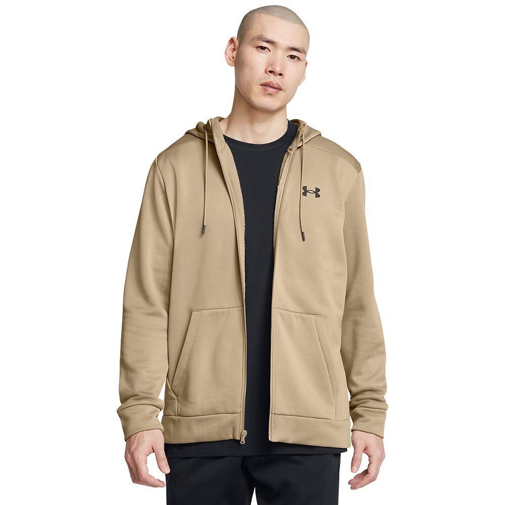 

Мужская флисовая толстовка с молнией во всю длину Under Armour, цвет City Khaki