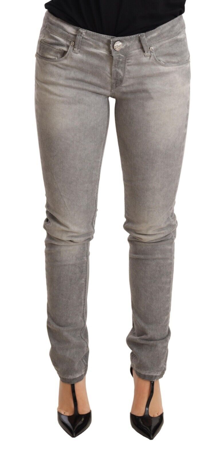 

Acht Washed Cotton Slim Fit синие женские брюки женские джинсы