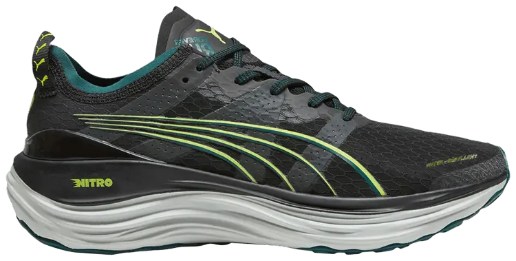 

Кроссовки Puma ForeverRun Nitro Winter 'Black Malachite Yellow', черный