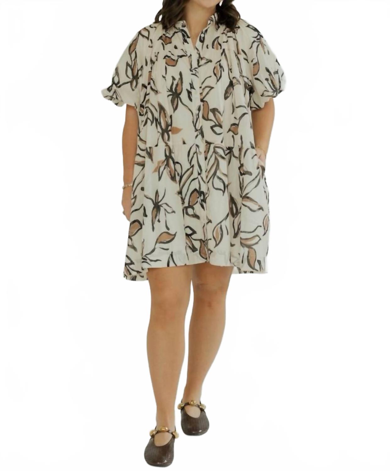 

Aureum Мини-платье «Цветущий клен» цвета сиены