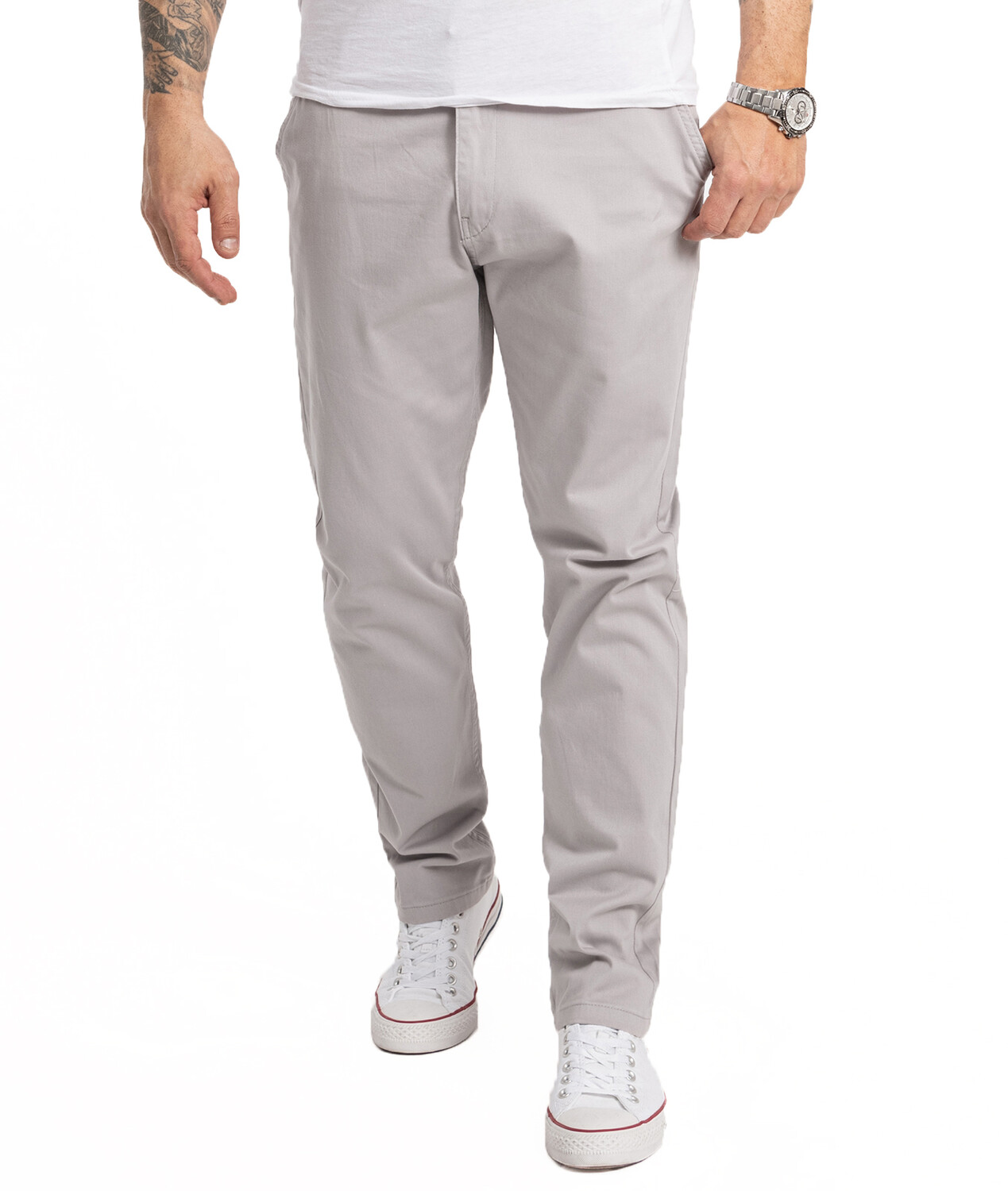 

Брюки чинос Indumentum Stoffhose, светло серый