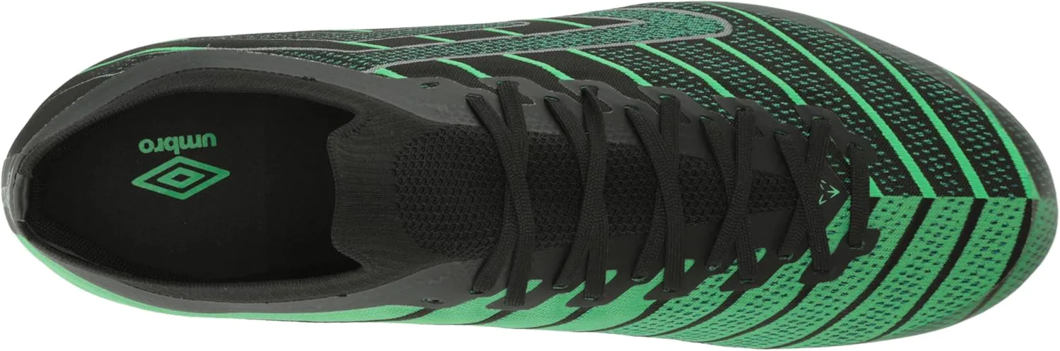Футбольные бутсы Umbro Men's Velocita Elixir Premier FG, черный/зеленый/белый — фото 4