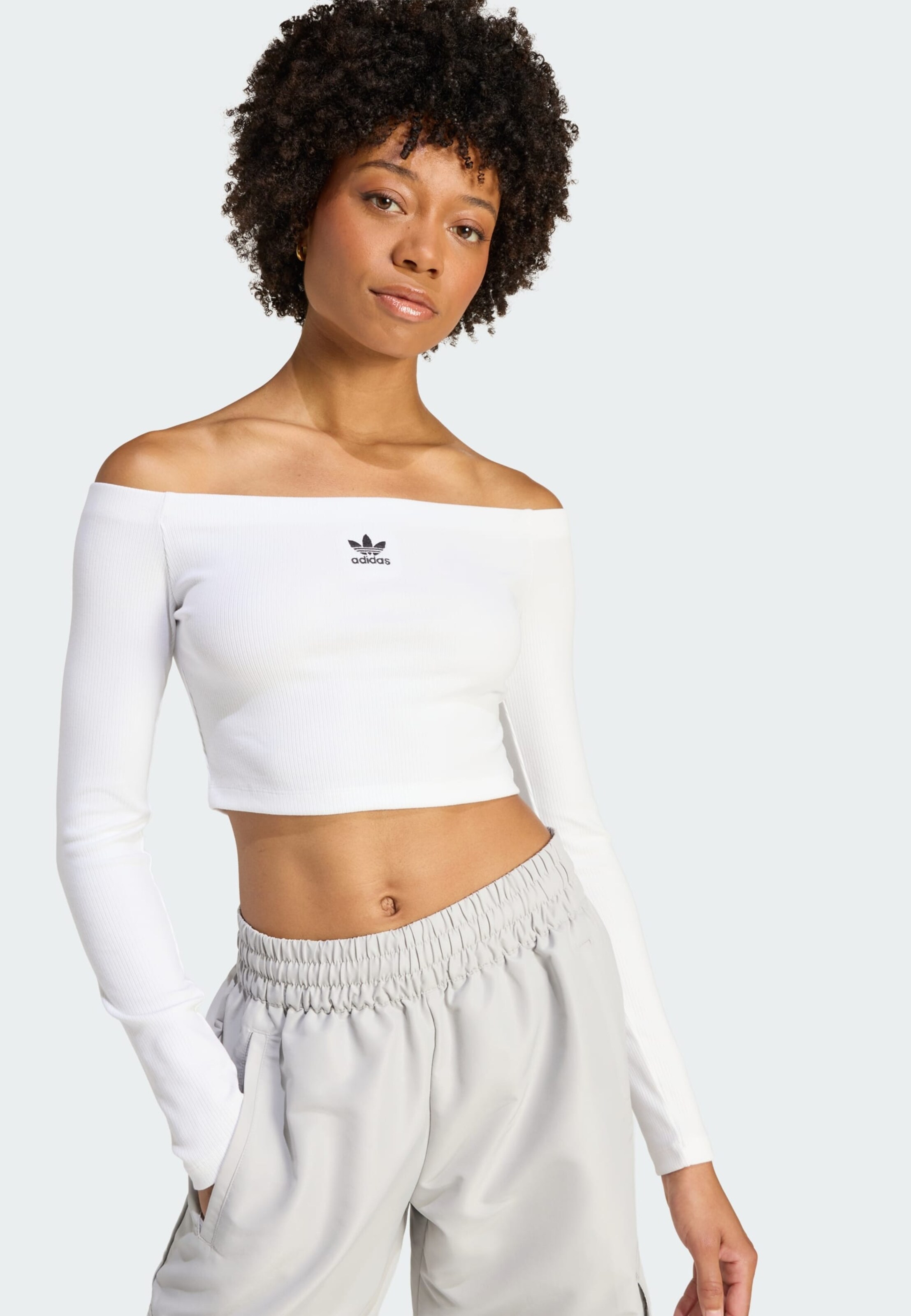 Adidas Originals Лонгслив 'Essentials' в белом цвете — фото 4
