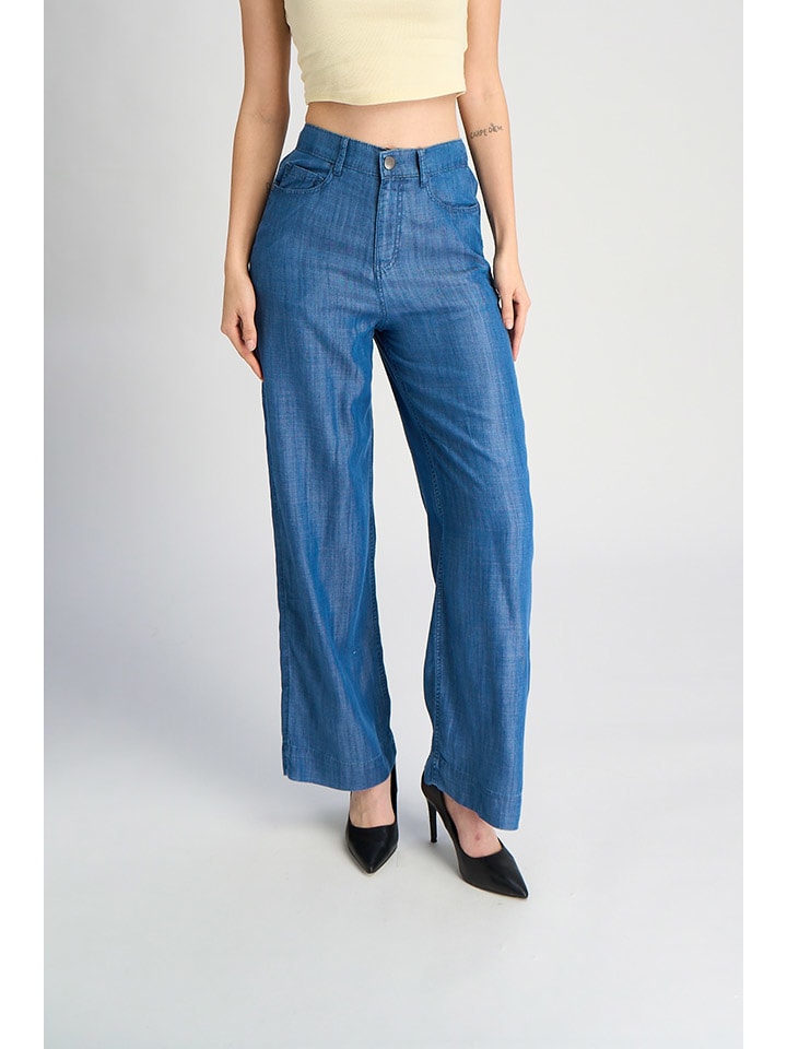 

Тканевые брюки Marks & Spencer, синий