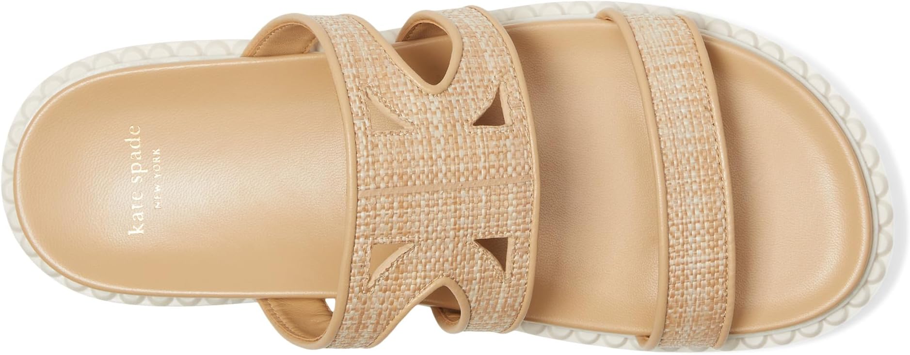 Балетки Kate Spade New York Duo Raffia Sport Sandals, Natural — фото 2