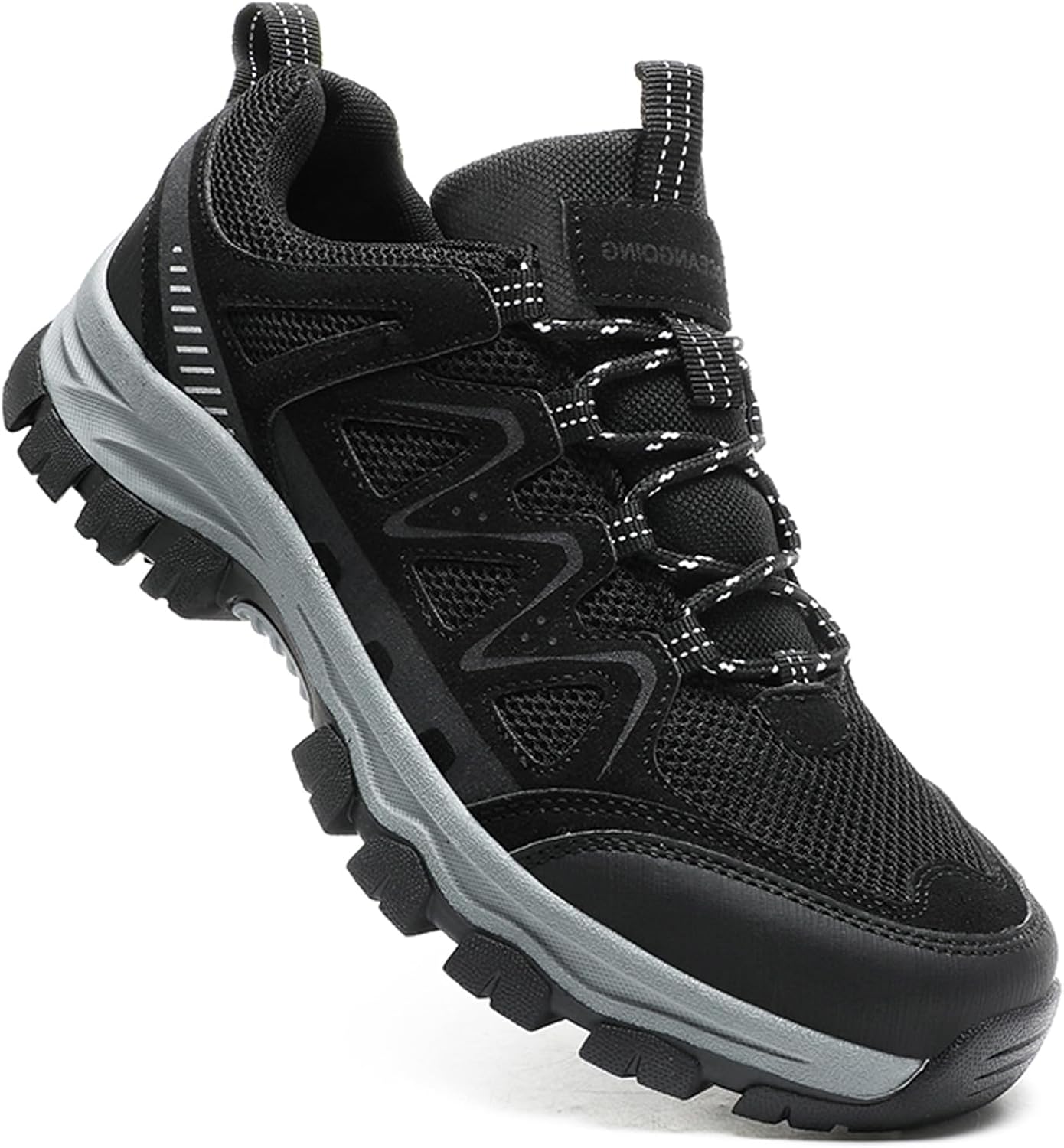 

Мужские походные кроссовки Комфортные Легкие Дышащие Нескользящие Низкие Кеды для Походов, Кемпинга и Прогулок на Природе Wdczya, черный