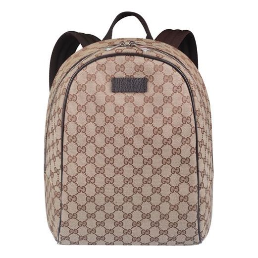 

Рюкзак Gucci Logo Leather Logo Canvas schoolbag Backpack Unisex / / Brown Classic 449906-KY9NN-9873, коричневый
