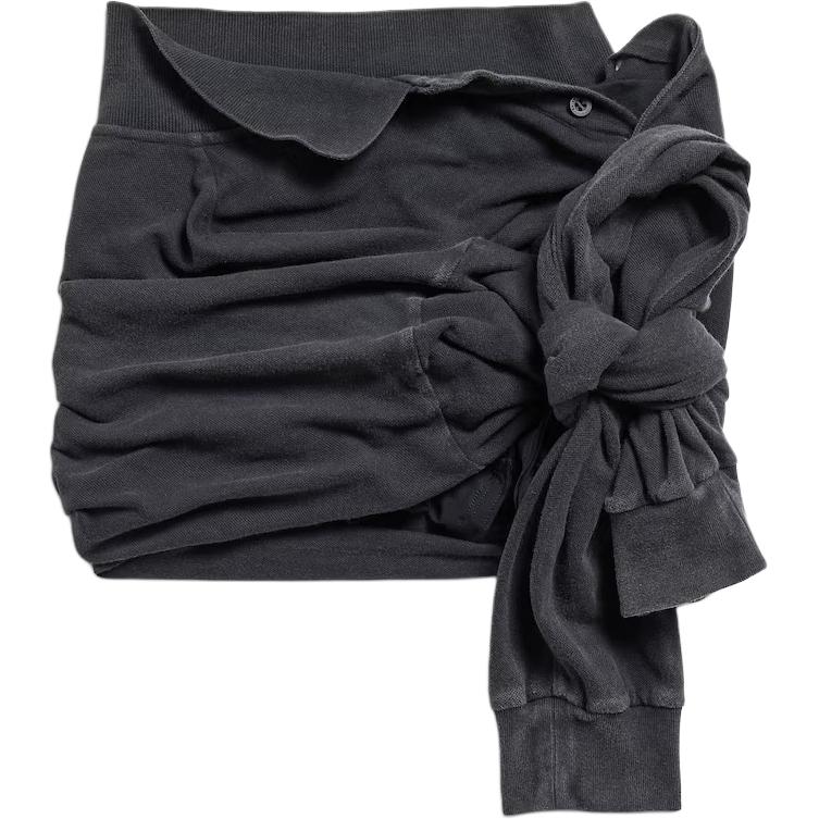 

Плиссированная юбка в стиле polo Balenciaga, черный