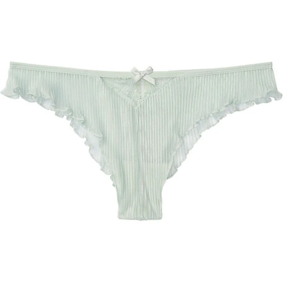 Victoria's Secret Трусики-стринги DREAM ANGELS, 1 шт, серо-зеленый