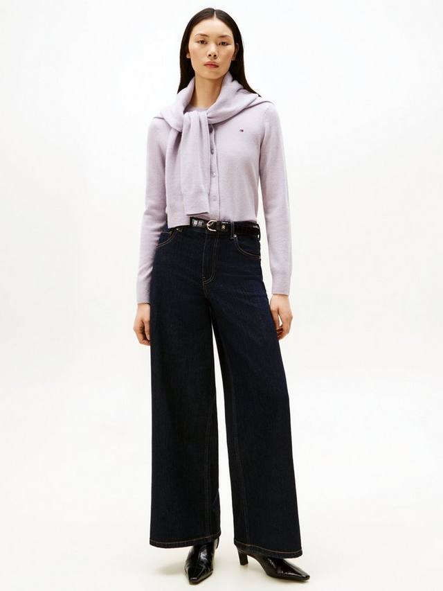 Кожаные ботинки-челси на низком каблуке с крокодиловым принтом Tommy Hilfiger, Black — фото 3