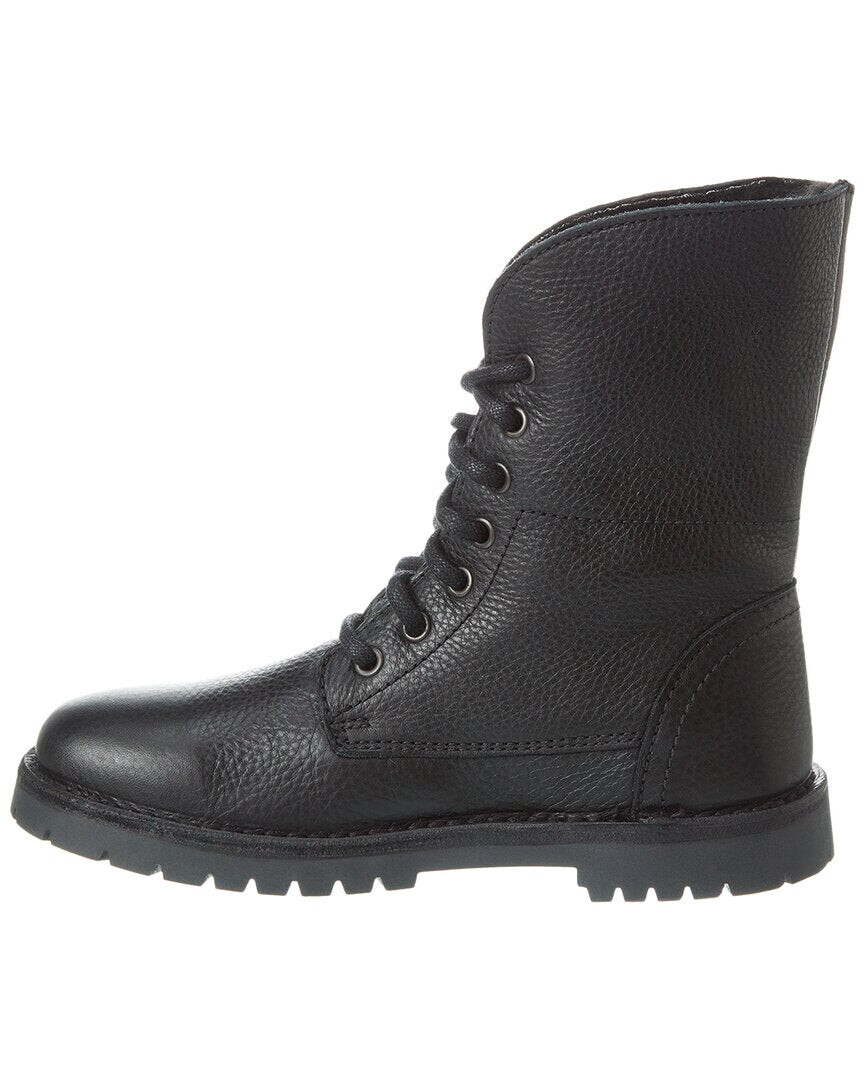 

Детские шикарные кожаные ботинки-бомберы Children Chic, черный