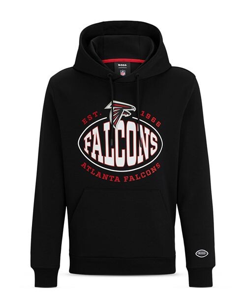 

Толстовка обычного кроя с принтом BOSS NFL Atlanta Falcons из смеси хлопка BOSS, цвет Black