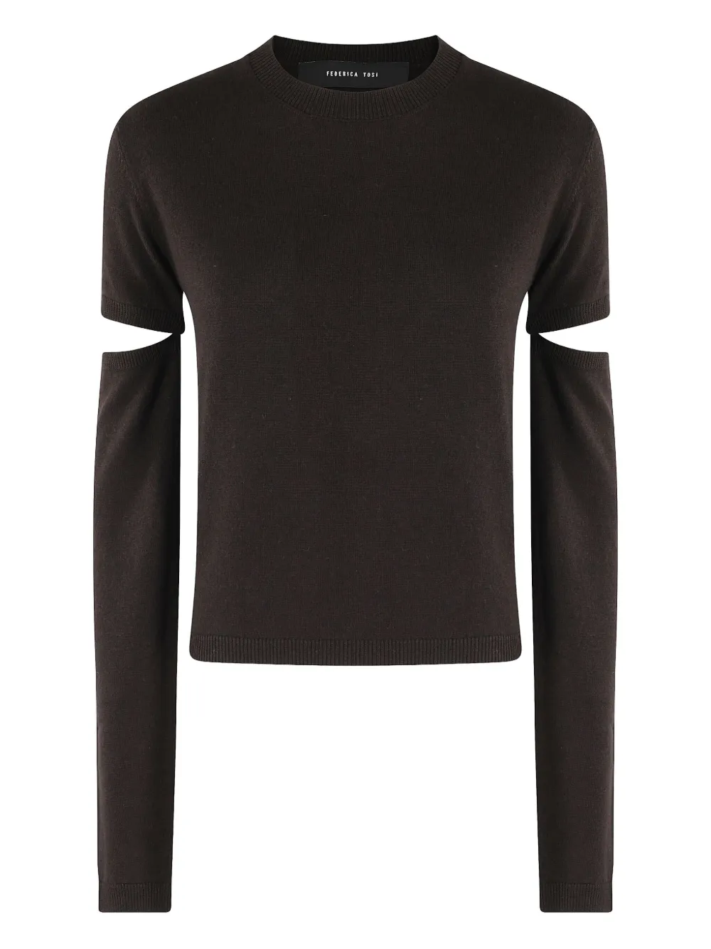 

Свитер с разрезными рукавами Federica Tosi, коричневый