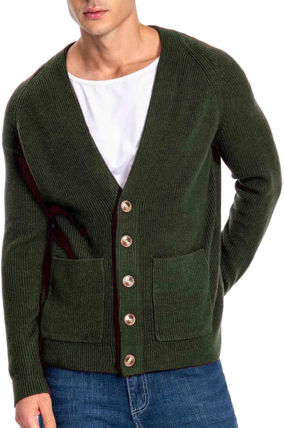 

Мужской кардиган Mettclasi с длинным рукавом и V-образным вырезом