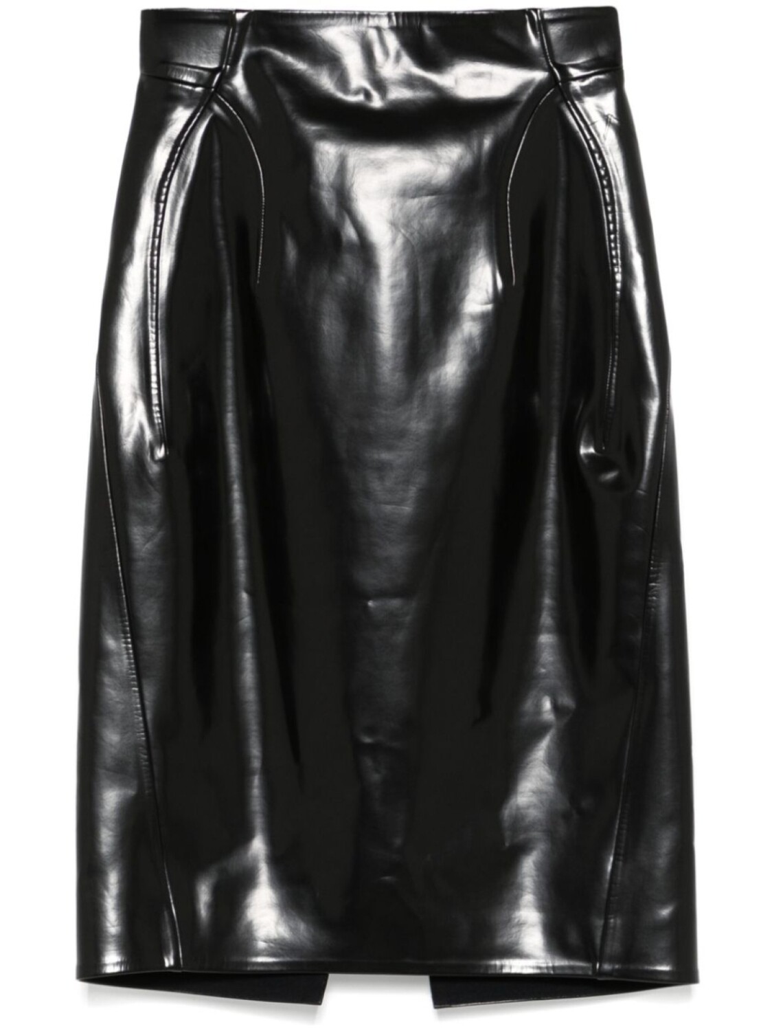 

Мини-юбка из искусственной кожи Mugler, черный