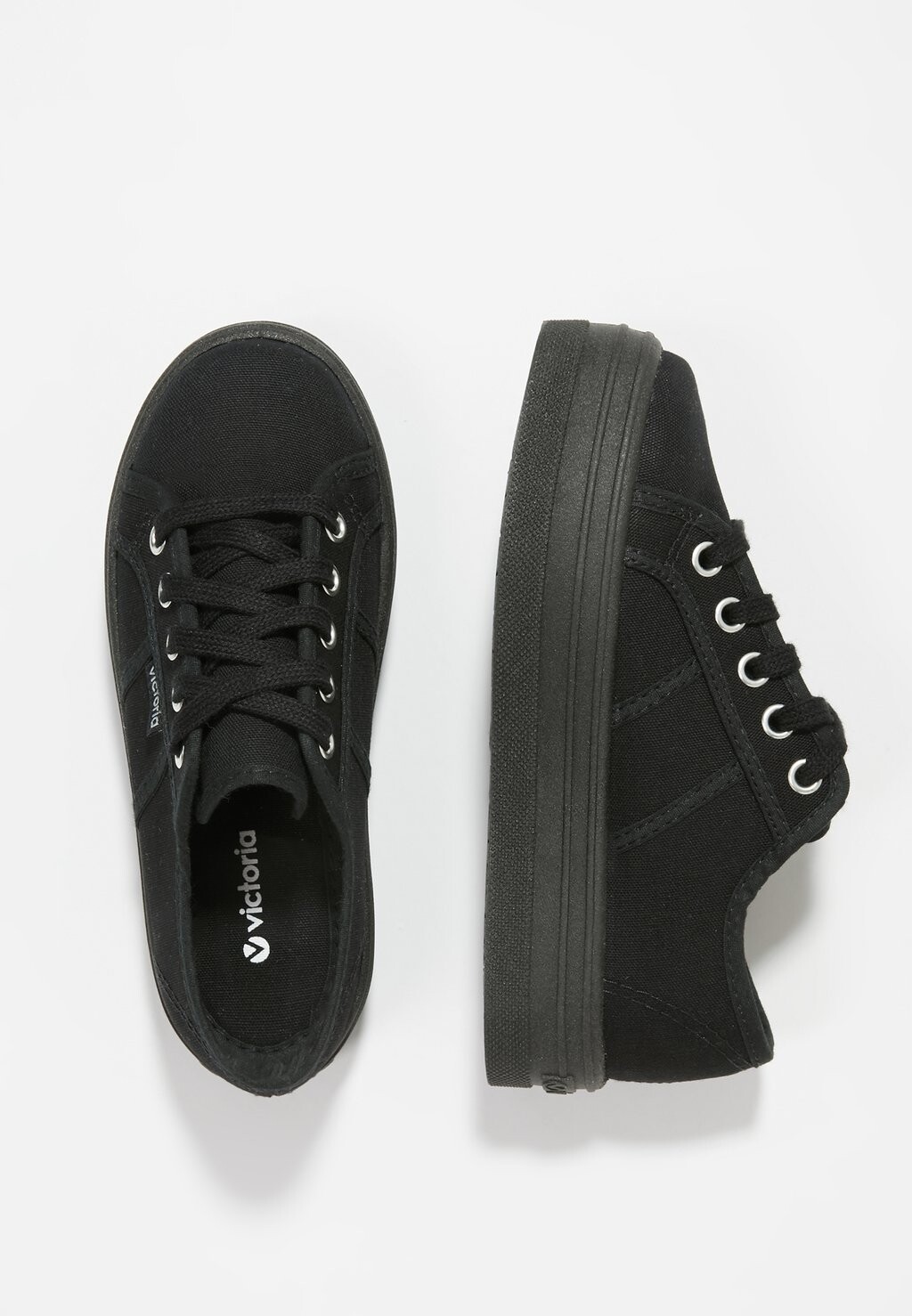 Низкие кеды Basket Lona Victoria Shoes, черные — фото 3