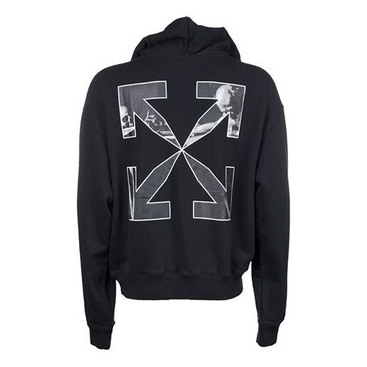

Толстовка caravaggio arrow over hoodie 'black/white' Off-White, черный