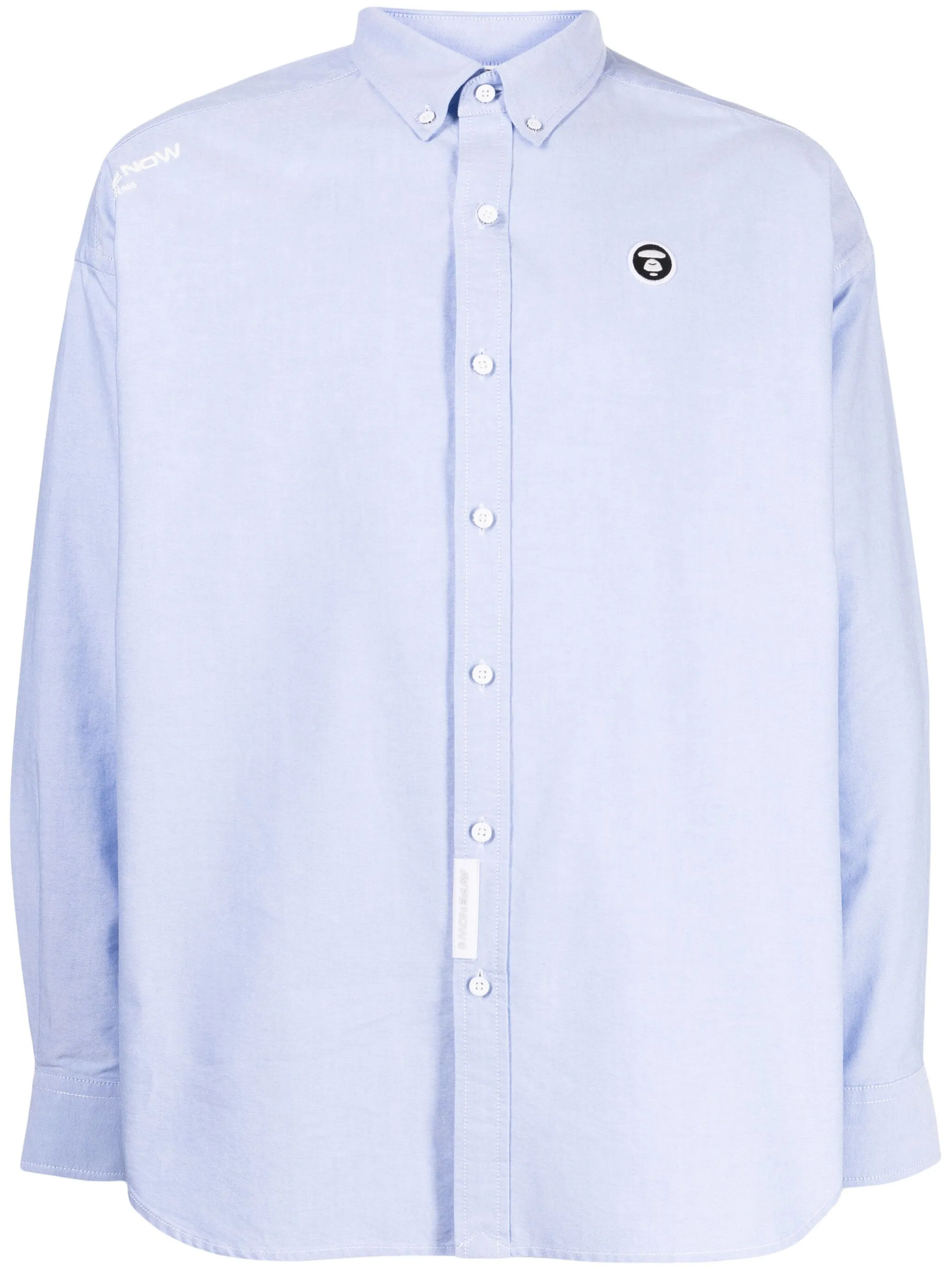 

Рубашка с нашивкой-логотипом Aape By A Bathing Ape, синий