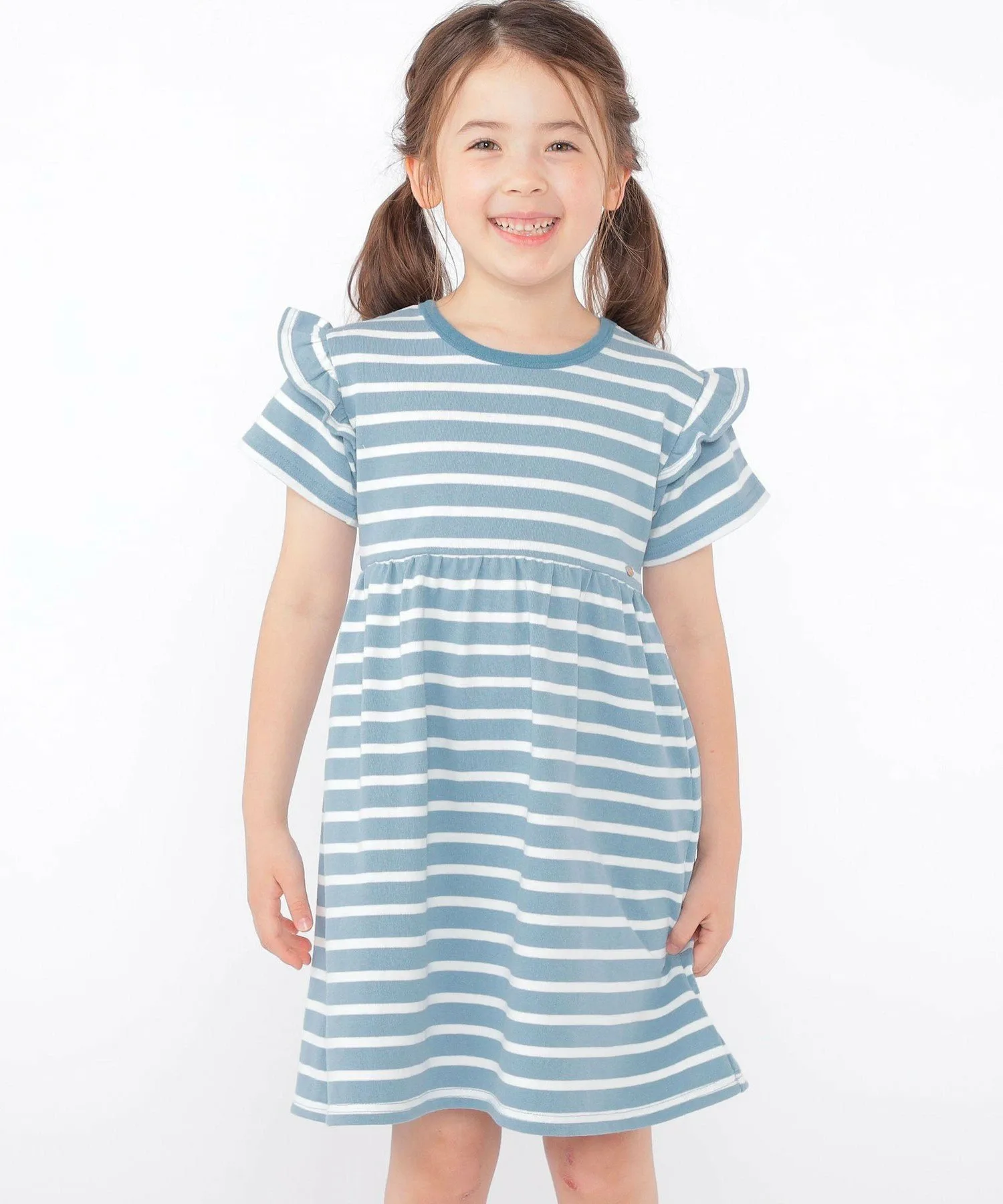 Детское платье SHIPS: 100–130 см / Платье с оборками по краю SHIPS KIDS, Light blue — фото 2