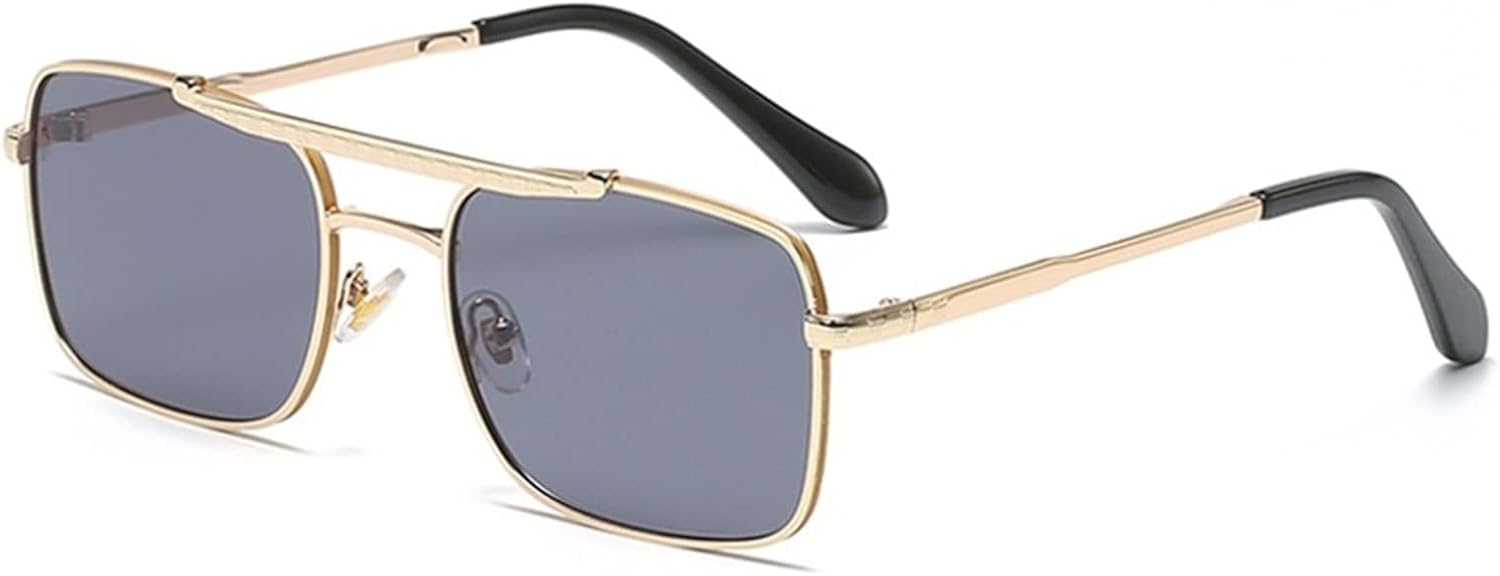 

Модные солнцезащитные очки в металлической оправе, маленькая оправа, 2026 год, для мужчин и женщин, для отдыха на природе и пляже (Цвет: A, Размер: Средний) MTZJH, One Color