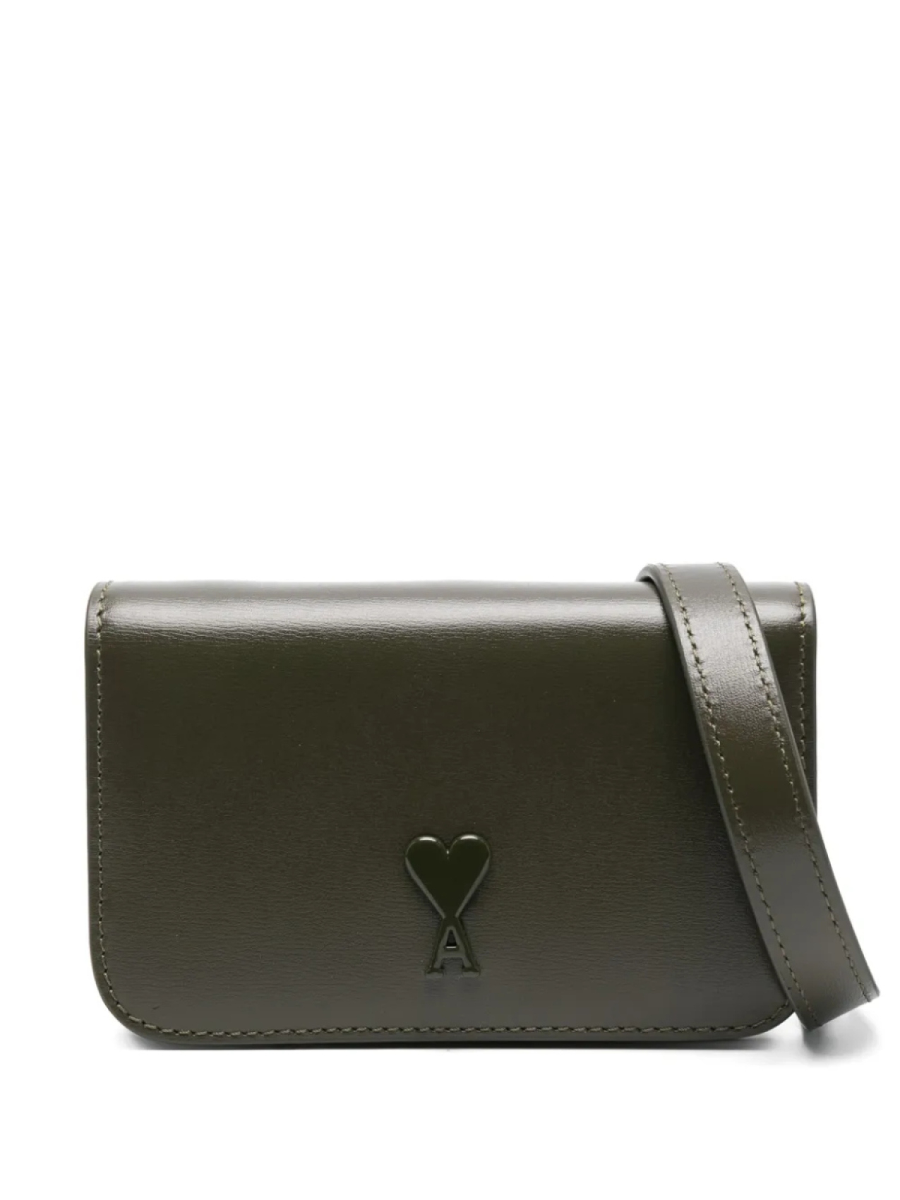 

AMI Paris кошелек с монограммой Ami de Coeur, зеленый
