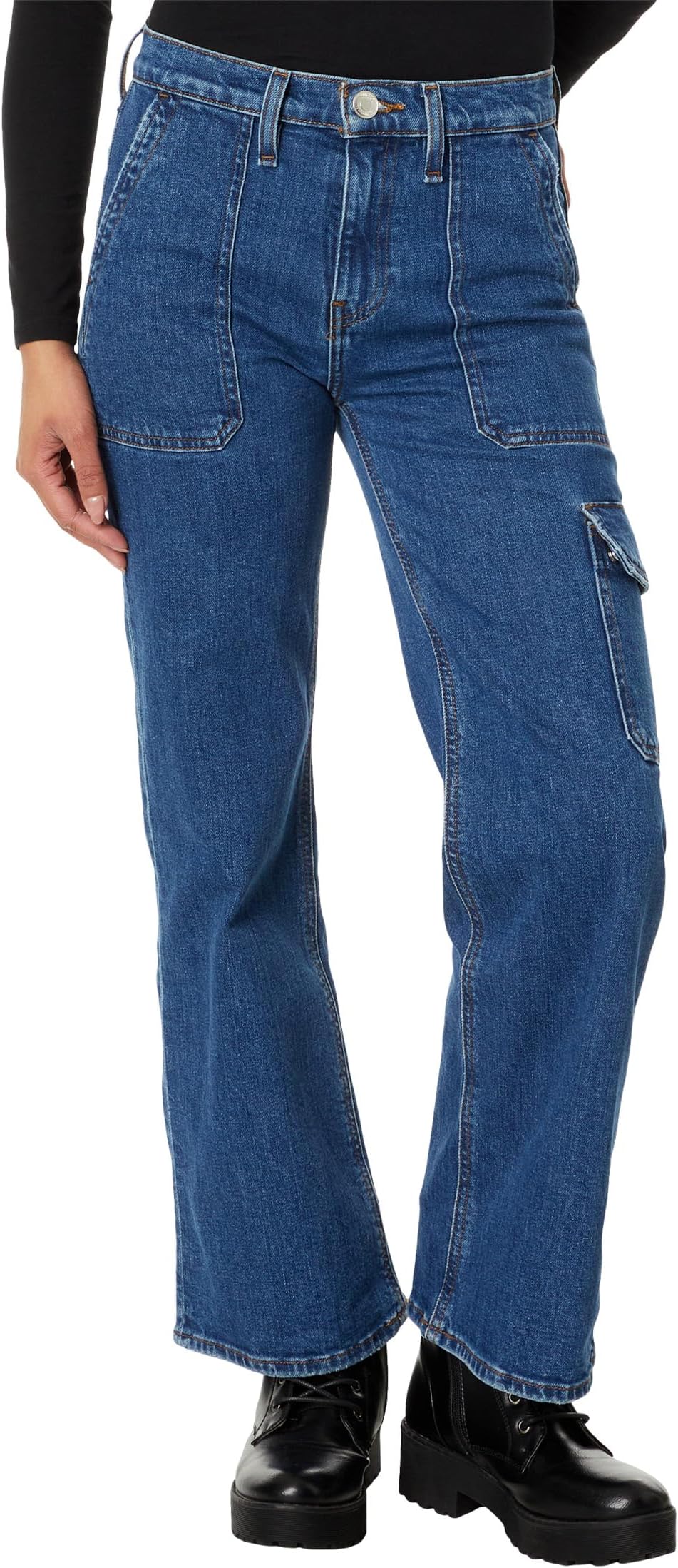 

Джинсы Hudson Jeans Rosie High-Rise Cargo Wide Leg in Wintertide, цвет Wintertide