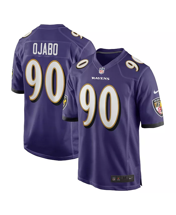 

Мужская игровая футболка David Ojabo Baltimore Ravens в фиолетовом цвете, драфт-пик НФЛ 2022 года Nike