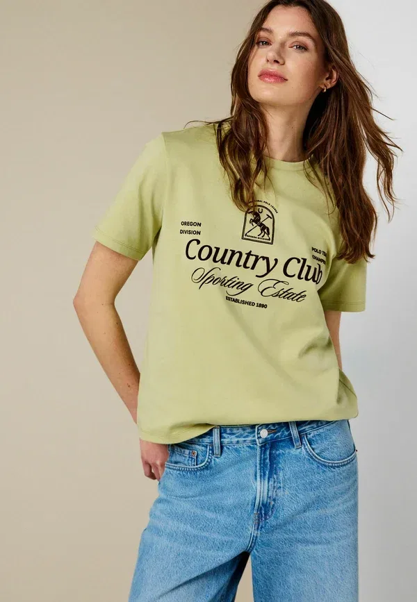 Футболка Next, Regular fit short sleeve crew neck t-shirt, зеленая — фото 3